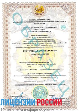 Образец сертификата соответствия Пенза Сертификат OHSAS 18001